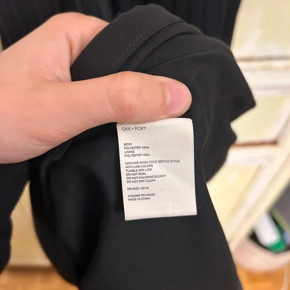 Oak + Fort Chiffon Dress with pleats - Picture 5 of 5